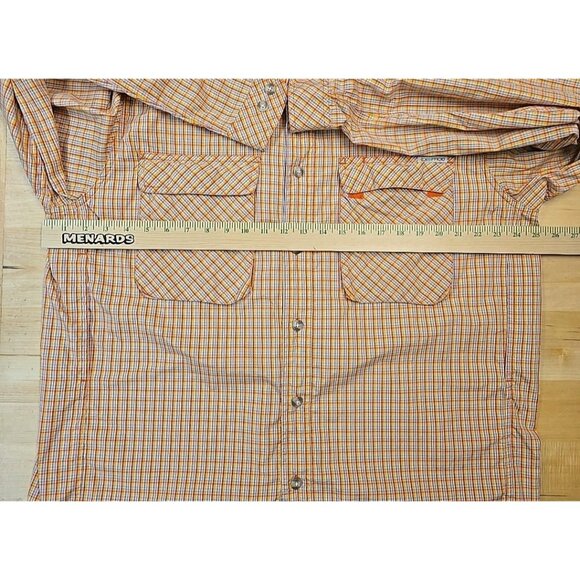 Exofficio Fishing Shirt Men Size XL Roll Tab Sleeve Button Up Vented Caped Plaid - Picture 4 of 9